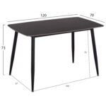 ΣΕΤ ΤΡΑΠΕΖΑΡΙΑΣ 5ΤΜΧ RAVEN HM21068.02 ΚΕΡΑΜΙΚΟ TOP ΜΑΥΡΟ ΜΑΡΜΑΡΟ--ΓΚΡΙ ΥΦΑΣΜΑ - Image 2