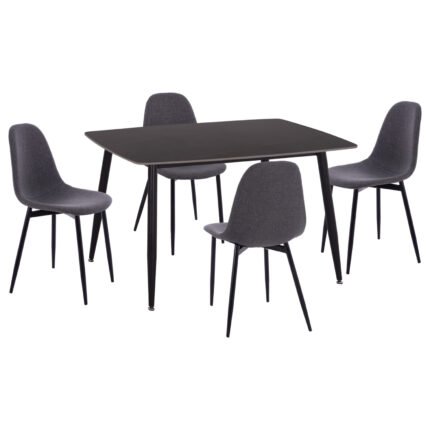 Αγόρασε ΣΕΤ ΤΡΑΠΕΖΑΡΙΑΣ 5ΤΜΧ RAVEN HM21068.02 ΚΕΡΑΜΙΚΟ TOP ΜΑΥΡΟ ΜΑΡΜΑΡΟ--ΓΚΡΙ ΥΦΑΣΜΑ σε μοναδική τιμή στο clickforshop.gr