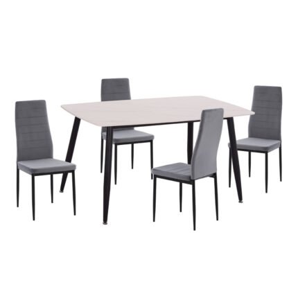 Αγόρασε ΣΕΤ ΤΡΑΠΕΖΑΡΙΑΣ 5ΤΜΧ RAVEN HM21071.03 ΚΕΡΑΜΙΚΟ TOP ΛΕΥΚΟ ΜΑΡΜΑΡΟ--ΒΕΛΟΥΔΟ ΓΚΡΙ σε μοναδική τιμή στο clickforshop.gr