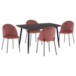 Αγόρασε ΣΕΤ ΤΡΑΠΕΖΑΡΙΑΣ 5ΤΜΧ RAVEN HM21072.02 ΚΕΡΑΜΙΚΟ TOP ΜΑΥΡΟ ΜΑΡΜΑΡΟ & 4 ΚΑΡΕΚΛΕΣ σε μοναδική τιμή στο clickforshop.gr