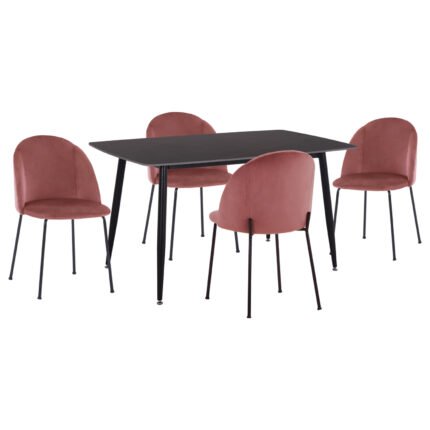 Αγόρασε ΣΕΤ ΤΡΑΠΕΖΑΡΙΑΣ 5ΤΜΧ RAVEN HM21072.02 ΚΕΡΑΜΙΚΟ TOP ΜΑΥΡΟ ΜΑΡΜΑΡΟ & 4 ΚΑΡΕΚΛΕΣ σε μοναδική τιμή στο clickforshop.gr