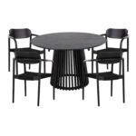 Αγόρασε ΣΕΤ ΤΡΑΠΕΖΑΡΙΑΣ 5ΤΜΧ OSLO HM21075.01 ΣΤΡΟΓΓΥΛΟ ΤΡΑΠΕΖΙ Φ120εκ. & 4 ΚΑΡΕΚΛΕΣ-ΜΑΥΡΟ σε μοναδική τιμή στο clickforshop.gr