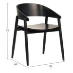ΣΕΤ ΤΡΑΠΕΖΑΡΙΑΣ 5ΤΜΧ CANOP HM21077.02 ΣΤΡΟΓΓΥΛΟ ΤΡΑΠΕΖΙ Φ150εκ.& 4 ΚΑΡΕΚΛΕΣ-ΜΑΥΡΟ - Image 2