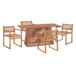 Αγόρασε ΣΕΤ ΤΡΑΠΕΖΑΡΙΑΣ 5ΤΜΧ NARLEY HM21078.01 ΟΡΘΟΓΩΝΙΟ ΤΡΑΠΕΖΙ & 4 ΚΑΡΕΚΛΕΣ σε μοναδική τιμή στο clickforshop.gr