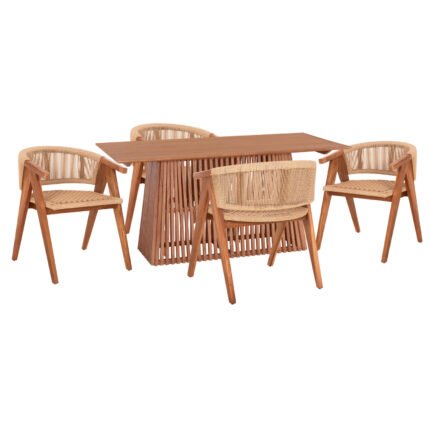 Αγόρασε ΣΕΤ ΤΡΑΠΕΖΑΡΙΑΣ 5ΤΜΧ BRANN HM21078.03 ΟΡΘΟΓΩΝΙΟ ΤΡΑΠΕΖΙ & 4 ΚΑΡΕΚΛΕΣ σε μοναδική τιμή στο clickforshop.gr