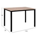 ΣΕΤ ΤΡΑΠΕΖΑΡΙΑΣ 5ΤΜΧ PANYA HM21114 ΤΡΑΠΕΖΙ & 4 ΚΑΡΕΚΛΕΣ ΥΦΑΣΜΑ ΜΠΕΖ - Image 2