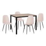 Αγόρασε ΣΕΤ ΤΡΑΠΕΖΑΡΙΑΣ 5ΤΜΧ PANYA HM21114 ΤΡΑΠΕΖΙ & 4 ΚΑΡΕΚΛΕΣ ΥΦΑΣΜΑ ΜΠΕΖ σε μοναδική τιμή στο clickforshop.gr