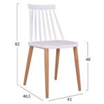 ΣΕΤ ΤΡΑΠΕΖΑΡΙΑΣ 5ΤΜΧ MINIMAL HM21172 MDF TOP ΣΕ ΛΕΥΚΟ-ΣΚΕΛΕΤΟΣ ΣΕ ΦΥΣΙΚΟ ΞΥΛΟΥ - Image 3