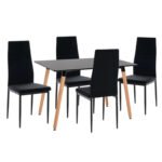 Αγόρασε ΣΕΤ ΤΡΑΠΕΖΑΡΙΑΣ 5ΤΜΧ MINIMAL HM21173 MDF TOP ΜΑΥΡΟ-ΒΕΛΟΥΔΟ & ΜΕΤΑΛΛΟ ΜΑΥΡΟ σε μοναδική τιμή στο clickforshop.gr