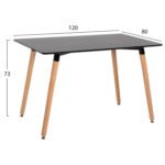 ΣΕΤ ΤΡΑΠΕΖΑΡΙΑΣ 5ΤΜΧ ARIADNE HM21174 MDF TOP & ΠΟΛΥΠΡΟΠΥΛΕΝΙΟ ΣΕ ΜΑΥΡΟ - Image 2