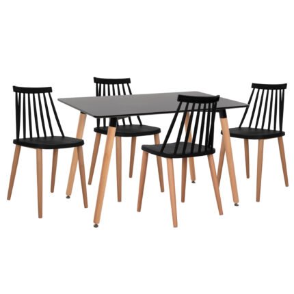 Αγόρασε ΣΕΤ ΤΡΑΠΕΖΑΡΙΑΣ 5ΤΜΧ MINIMAL HM21178 MDF TOP ΣΕ ΜΑΥΡΟ-ΣΚΕΛΕΤΟΣ ΣΕ ΦΥΣΙΚΟ ΞΥΛΟΥ σε μοναδική τιμή στο clickforshop.gr