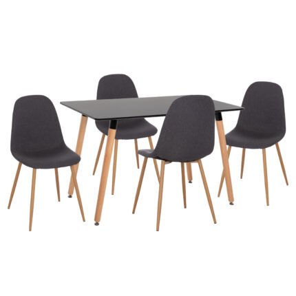 Αγόρασε ΣΕΤ ΤΡΑΠΕΖΑΡΙΑΣ 5ΤΜΧ MINARDO HM21179 MDF TOP ΣΕ ΜΑΥΡΟ--ΣΚΟΥΡΟ ΓΚΡΙ ΥΦΑΣΜΑ σε μοναδική τιμή στο clickforshop.gr