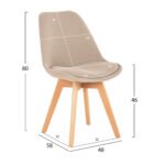 ΣΕΤ ΤΡΑΠΕΖΑΡΙΑΣ 5ΤΜΧ VEGAS HM21180 MDF TOP ΣΕ ΦΥΣΙΚΟ--ΥΦΑΣΜΑ ΜΠΕΖ - Image 3