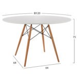 ΣΕΤ ΤΡΑΠΕΖΑΡΙΑΣ 5ΤΜΧ MAGGIE HM21186 MDF TOP & ΠΟΛΥΠΡΟΠΥΛΕΝΙΟ ΣΕ ΛΕΥΚΟ ΧΡΩΜΑ - Image 2