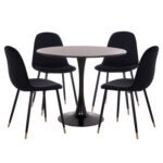 Αγόρασε ΣΕΤ ΤΡΑΠΕΖΑΡΙΑΣ 5ΤΜΧ BROLIN HM21191 MDF TOP-ΜΕΤΑΛΛΙΚΑ ΠΟΔΙΑ-ΒΕΛΟΥΔΟ--ΜΑΥΡΟ σε μοναδική τιμή στο clickforshop.gr