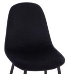 ΣΕΤ ΤΡΑΠΕΖΑΡΙΑΣ 5ΤΜΧ BROLIN HM21191 MDF TOP-ΜΕΤΑΛΛΙΚΑ ΠΟΔΙΑ-ΒΕΛΟΥΔΟ--ΜΑΥΡΟ - Image 4