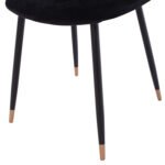 ΣΕΤ ΤΡΑΠΕΖΑΡΙΑΣ 5ΤΜΧ BROLIN HM21191 MDF TOP-ΜΕΤΑΛΛΙΚΑ ΠΟΔΙΑ-ΒΕΛΟΥΔΟ--ΜΑΥΡΟ - Image 5