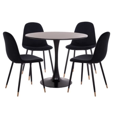 Αγόρασε ΣΕΤ ΤΡΑΠΕΖΑΡΙΑΣ 5ΤΜΧ BROLIN HM21191 MDF TOP-ΜΕΤΑΛΛΙΚΑ ΠΟΔΙΑ-ΒΕΛΟΥΔΟ--ΜΑΥΡΟ σε μοναδική τιμή στο clickforshop.gr