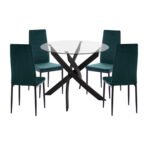 Αγόρασε ΣΕΤ ΤΡΑΠΕΖΑΡΙΑΣ 5ΤΜΧ LADY HM21199.03 ΓΥΑΛΙ--ΜΕΤΑΛΛΟ ΣΕ ΜΑΥΡΟ & ΒΕΛΟΥΔΟ ΚΥΠΑΡΙΣΣΙ σε μοναδική τιμή στο clickforshop.gr