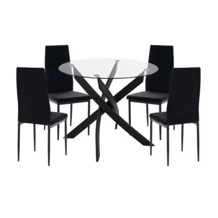 Αγόρασε ΣΕΤ ΤΡΑΠΕΖΑΡΙΑΣ 5ΤΜΧ LADY HM21199.04 ΓΥΑΛΙ--ΜΕΤΑΛΛΟ & ΒΕΛΟΥΔΟ ΣΕ ΜΑΥΡΟ σε μοναδική τιμή στο clickforshop.gr