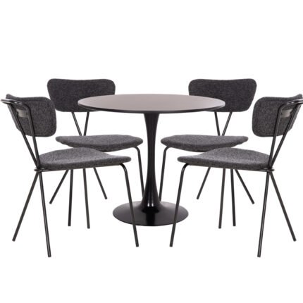 Αγόρασε ΣΕΤ ΤΡΑΠΕΖΑΡΙΑΣ 5ΤΜΧ BROLIN HM21200 MDF TOP & ΜΕΤΑΛΛΟ ΜΑΥΡΟ-ΣΚΟΥΡΟ ΓΚΡΙ ΥΦΑΣΜΑ σε μοναδική τιμή στο clickforshop.gr