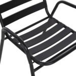 ΣΕΤ ΤΡΑΠΕΖΑΡΙΑΣ 5ΤΜΧ ADAM HM21219.01 ΚΑΡΕΚΛΕΣ ΜΕΤΑΛΛΙΚΕΣ & ΤΡΑΠΕΖΙ 110x60 ΜΑΥΡΟ - Image 4