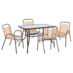 Αγόρασε ΣΕΤ ΤΡΑΠΕΖΑΡΙΑΣ 5ΤΜΧ AVRIL HM21221.01 ΚΑΡΕΚΛΕΣ ΜΕΤΑΛ. & ΤΡΑΠΕΖΙ 110x60 ΓΚΡΙ-ΦΥΣΙΚΟ σε μοναδική τιμή στο clickforshop.gr