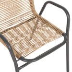 ΣΕΤ ΤΡΑΠΕΖΑΡΙΑΣ 5ΤΜΧ AVRIL HM21221.01 ΚΑΡΕΚΛΕΣ ΜΕΤΑΛ. & ΤΡΑΠΕΖΙ 110x60 ΓΚΡΙ-ΦΥΣΙΚΟ - Image 4