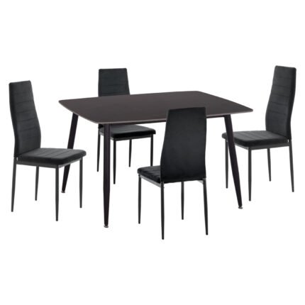 Αγόρασε ΣΕΤ ΤΡΑΠΕΖΑΡΙΑΣ 5ΤΜΧ RAVEN HM21224.02 ΚΕΡΑΜΙΚΟ TOP ΜΑΥΡΟ ΜΑΡΜΑΡΟ--ΒΕΛΟΥΔΟ ΜΑΥΡΟ σε μοναδική τιμή στο clickforshop.gr