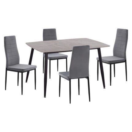 Αγόρασε ΣΕΤ ΤΡΑΠΕΖΑΡΙΑΣ 5ΤΜΧ RAVEN HM21224.03 ΚΕΡΑΜΙΚΟ TOP ΓΚΡΙ ΜΑΡΜΑΡΟ--ΒΕΛΟΥΔΟ ΓΚΡΙ σε μοναδική τιμή στο clickforshop.gr