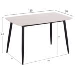 ΣΕΤ ΤΡΑΠΕΖΑΡΙΑΣ 5ΤΜΧ RAVEN HM21266.01 ΚΕΡΑΜΙΚΟ TOP ΛΕΥΚΟ ΜΑΡΜΑΡΟ--ΚΡΕΜ PU - Image 2