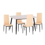 Αγόρασε ΣΕΤ ΤΡΑΠΕΖΑΡΙΑΣ 5ΤΜΧ RAVEN HM21266.01 ΚΕΡΑΜΙΚΟ TOP ΛΕΥΚΟ ΜΑΡΜΑΡΟ--ΚΡΕΜ PU σε μοναδική τιμή στο clickforshop.gr