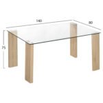 ΣΕΤ ΤΡΑΠΕΖΑΡΙΑΣ 5ΤΜΧ LEOMOR HM21270.01 ΤΡΑΠΕΖΙ & 4 ΚΑΡΕΚΛΕΣ - ΜΠΕΖ ΥΦΑΣΜΑ - Image 2