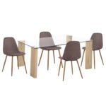 Αγόρασε ΣΕΤ ΤΡΑΠΕΖΑΡΙΑΣ 5ΤΜΧ LEOMOR HM21270.02 ΤΡΑΠΕΖΙ & 4 ΚΑΡΕΚΛΕΣ - ΚΑΦΕ ΥΦΑΣΜΑ σε μοναδική τιμή στο clickforshop.gr