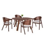 Αγόρασε ΣΕΤ ΤΡΑΠΕΖΑΡΙΑΣ 5ΤΜΧ RINER HM21340 ΤΕΤΡΑΓΩΝΟ ΤΡΑΠΕΖΙ ΑΠΟ MDF--ΚΑΡΕΚΛΕΣ ΑΠΟ RUBBERWOOD σε μοναδική τιμή στο clickforshop.gr