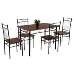 Αγόρασε ΣΕΤ ΤΡΑΠΕΖΑΡΙΑΣ 5ΤΜΧ PEARY HM9416.11 ΜΕΤΑΛΛΟ ΜΑΥΡΟ-MDF ΚΑΡΥΔΙ 110x60x74Yεκ. σε μοναδική τιμή στο clickforshop.gr