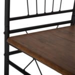 ΣΕΤ ΤΡΑΠΕΖΑΡΙΑΣ 5ΤΜΧ PEARY HM9416.11 ΜΕΤΑΛΛΟ ΜΑΥΡΟ-MDF ΚΑΡΥΔΙ 110x60x74Yεκ. - Image 6