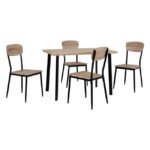 Αγόρασε ΣΕΤ ΤΡΑΠΕΖΑΡΙΑΣ 5ΤΜΧ HM10342 ME SONAMA ΕΠΙΦΑΝΕΙΑ ΚΑΙ ΜΑΥΡΑ ΠΟΔΙΑ 110x70x75