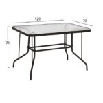 ΣΕΤ ΤΡΑΠΕΖΑΡΙΑΣ 5ΤΜΧ ΚΑΡΕΚΛΕΣ ΜΕ ΜΑΞΙΛΑΡΙ & ΤΡΑΠΕΖΙ 120X70 HM10568.02 ΚΑΦΕ - Image 2