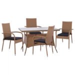 Αγόρασε ΣΕΤ ΤΡΑΠΕΖΑΡΙΑΣ 5ΤΜΧ ΤΡΑΠ. 120Χ70 & ΠΟΛΥΘΡΟΝΕΣ WICKER RATTAN ΜΠΕΖ ΚΑΦΕ HM11711.32 σε μοναδική τιμή στο clickforshop.gr