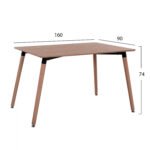 ΣΕΤ ΤΡΑΠΕΖΑΡΙΑΣ 5ΤΜΧ ΤΡΑΠΕΖΙ 160Χ90 & ΠΟΛΥΘΡΟΝΑΚΙ ΒΕΛΟΥΔΟ ΓΚΡΙ HM11347.01 - Image 2