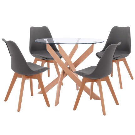 Αγόρασε ΣΕΤ ΤΡΑΠΕΖΑΡΙΑΣ 5ΤΜΧ ΤΡΑΠΕΖΙ Φ90X74 & 4 ΚΑΡΕΚΛΕΣ VEGAS ΓΚΡΙ HM11693.10 σε μοναδική τιμή στο clickforshop.gr