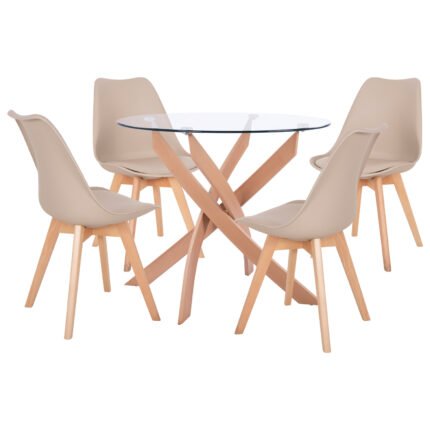 Αγόρασε ΣΕΤ ΤΡΑΠΕΖΑΡΙΑΣ 5ΤΜΧ ΤΡΑΠΕΖΙ Φ90X74 & 4 ΚΑΡΕΚΛΕΣ VEGAS ΚΑΠΟΥΤΣΙΝΟ HM11693.25 σε μοναδική τιμή στο clickforshop.gr