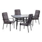 Αγόρασε ΣΕΤ ΤΡΑΠΕΖΑΡΙΑΣ 5TMX ΤΡΑΠΕΖΙ 140Χ80Χ72Υεκ.ΚΑΙ 4 ΠΟΛΥΘΡΟΝΕΣ ΜΕΤΑΛΛΟ ΓΚΡΙ HM10562.01 σε μοναδική τιμή στο clickforshop.gr