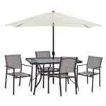 Αγόρασε ΣΕΤ ΤΡΑΠΕΖΑΡΙΑΣ 6ΤΜΧ ΤΡΑΠ. 120Χ70 ΠΟΛ/ΝΑ ΜΕΤΑΛΛΙΚΗ & ΟΜΠΡΕΛΑ ΜΠΕΖ HM11801.10 σε μοναδική τιμή στο clickforshop.gr