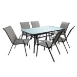 Αγόρασε ΣΕΤ ΤΡΑΠΕΖΑΡΙΑ ΓΚΡΙ  ΜΕΤΑΛΛΙΚΗ 7ΤΜΧ ΜΕ 6ΚΑΡΕΚΛΕΣ ΚΑΙ ΤΡΑΠΕΖΙ 160Χ90 HM5206.01 σε μοναδική τιμή στο clickforshop.gr