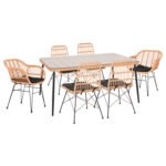 Αγόρασε ΣΕΤ ΤΡΑΠΕΖΑΡΙΑΣ 7ΤΜΧ ALLEGRA HM10495 WICKER ΜΠΕΖ-ΜΕΤΑΛΛΟ ΜΑΥΡΟ σε μοναδική τιμή στο clickforshop.gr