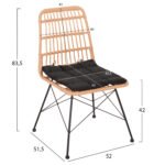 ΣΕΤ ΤΡΑΠΕΖΑΡΙΑΣ 7ΤΜΧ ALLEGRA HM10495 WICKER ΜΠΕΖ-ΜΕΤΑΛΛΟ ΜΑΥΡΟ - Image 4