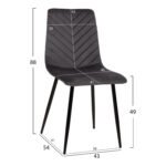 ΣΕΤ ΤΡΑΠΕΖΑΡΙΑΣ 7ΤΜΧ RAVEN HM21070.03 ΚΕΡΑΜΙΚΟ TOP--4 ΚΑΡΕΚΛΕΣ & 2 ΠΟΛΥΘΡΟΝΕΣ ΓΚΡΙ - Image 4