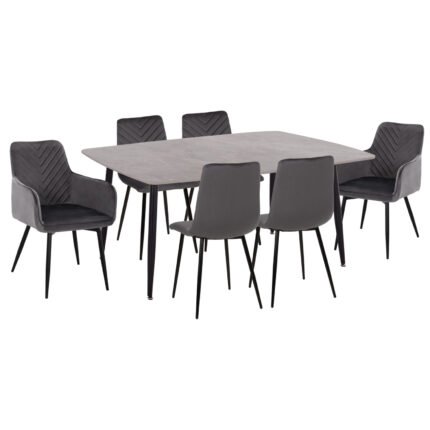 Αγόρασε ΣΕΤ ΤΡΑΠΕΖΑΡΙΑΣ 7ΤΜΧ RAVEN HM21070.03 ΚΕΡΑΜΙΚΟ TOP--4 ΚΑΡΕΚΛΕΣ & 2 ΠΟΛΥΘΡΟΝΕΣ ΓΚΡΙ σε μοναδική τιμή στο clickforshop.gr